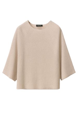 Maglia cappa in cotone organico e lurex, Sabbia FABIANA FILIPPI | MAD275F494L4521261